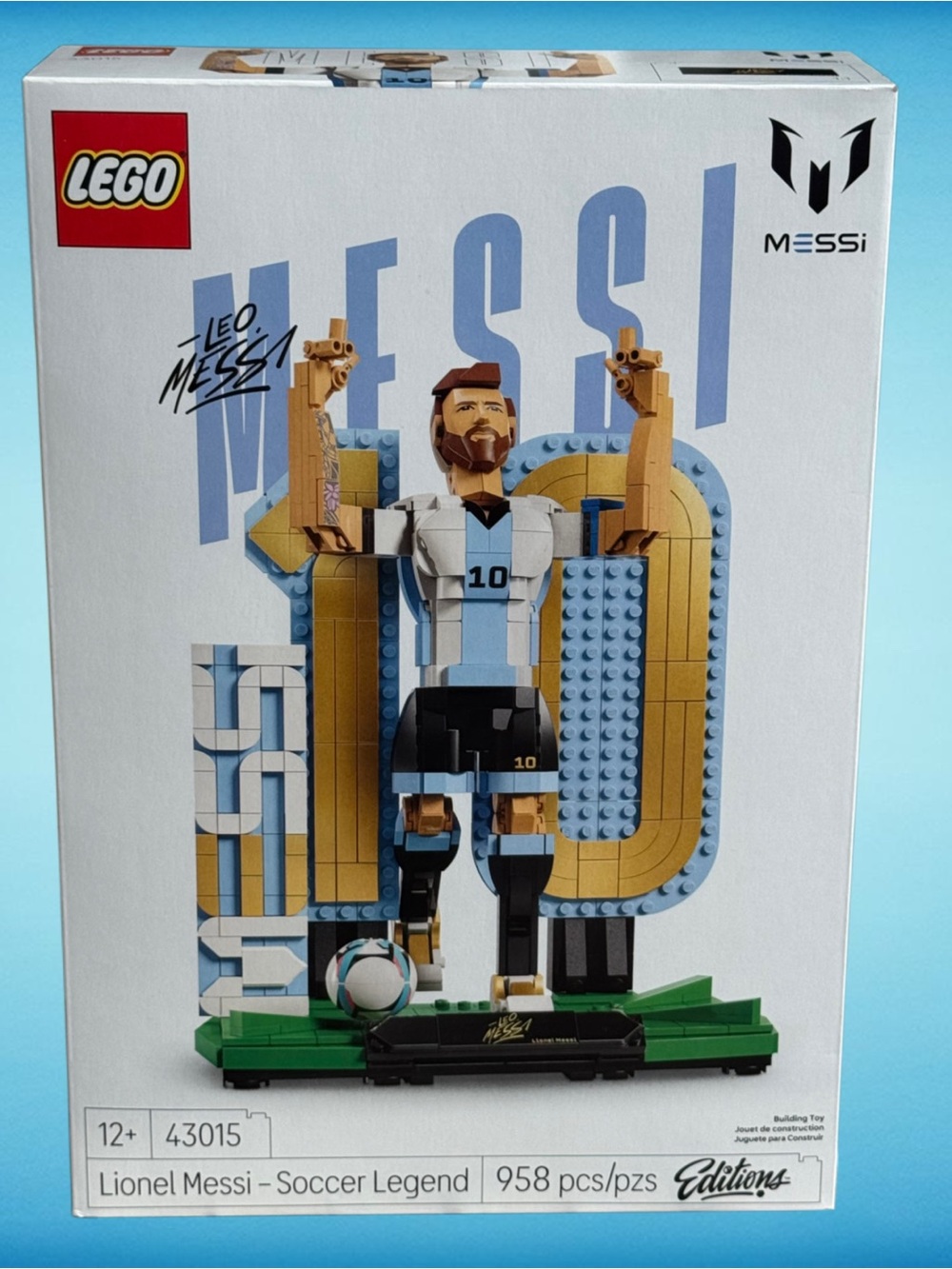 LEGO Lionel Messi Soccer Legend 43015 Football Building Display Set 2 In 1